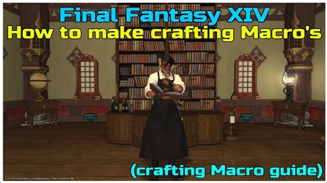 ffxiv crafting macro calculator.